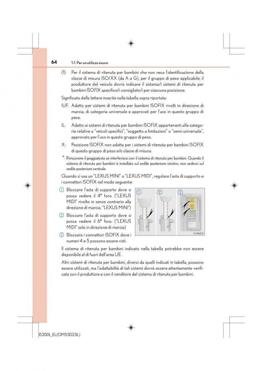 Lexus IS200t III 3 manuale del proprietario / page 64