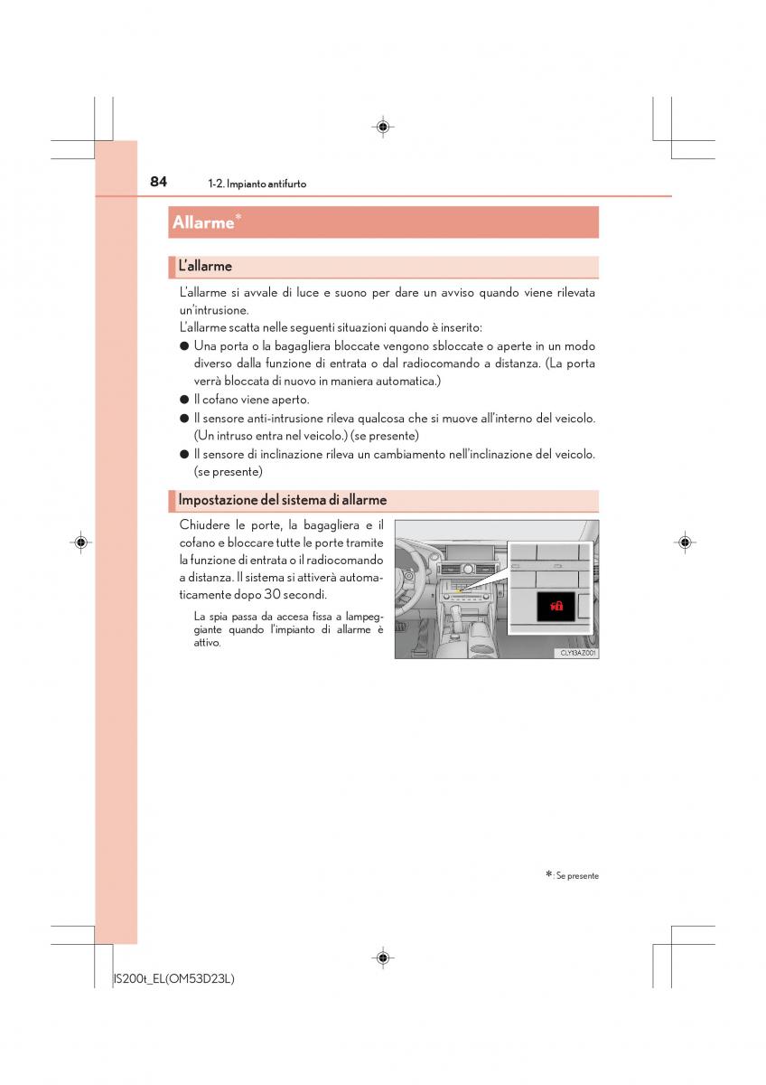 Lexus IS200t III 3 manuale del proprietario / page 84