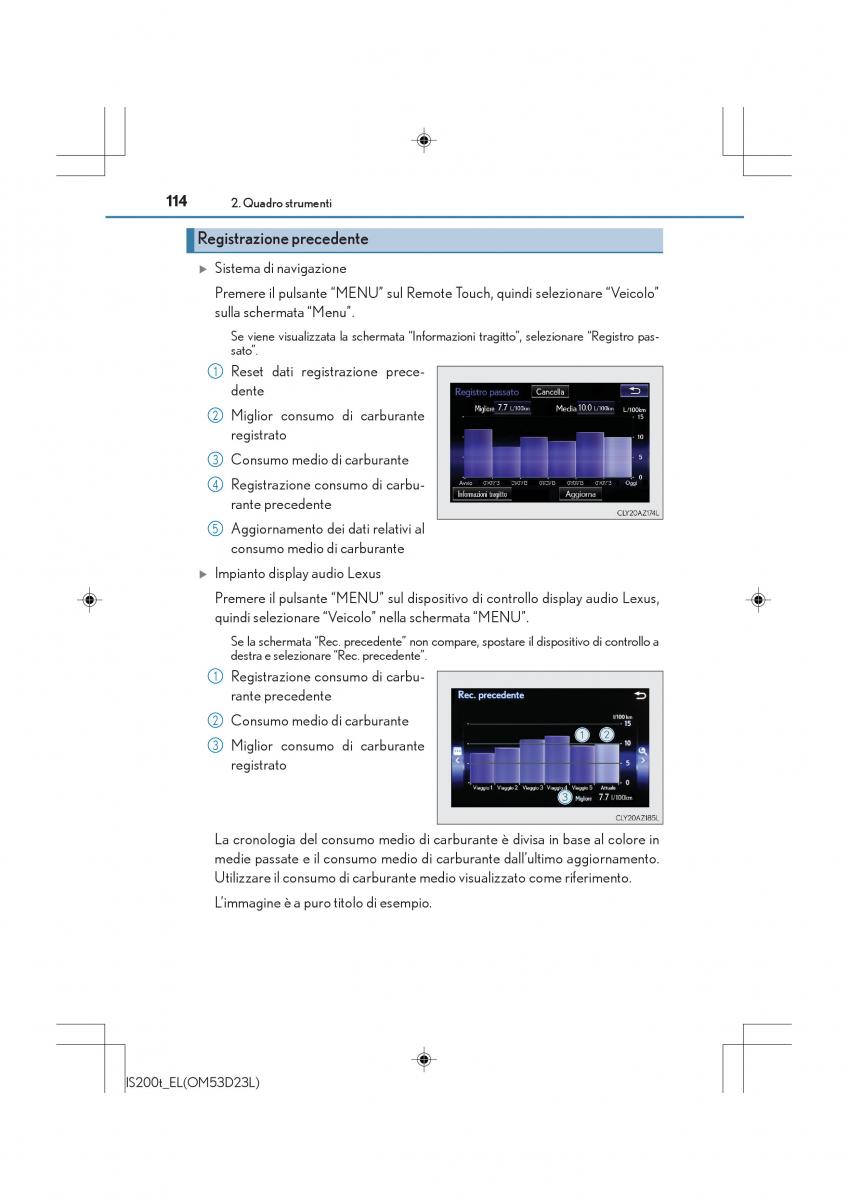 Lexus IS200t III 3 manuale del proprietario / page 114