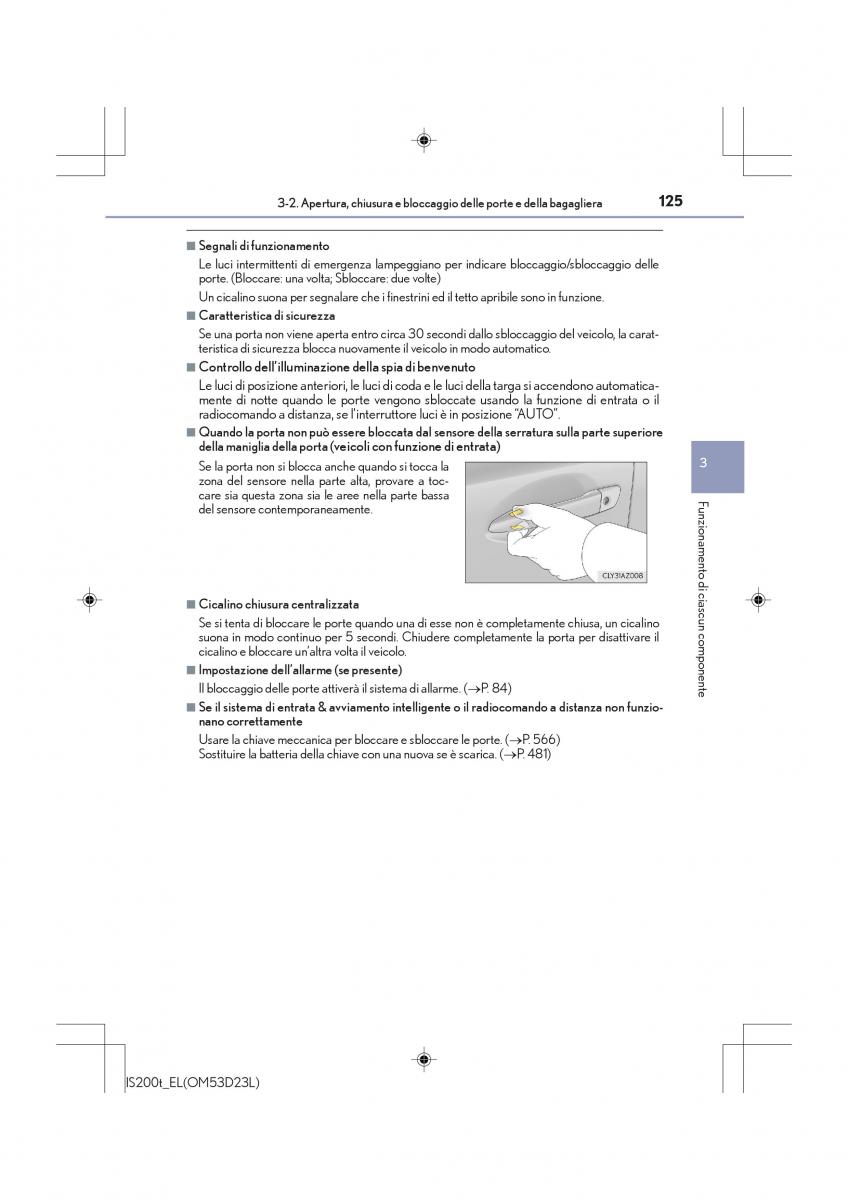 Lexus IS200t III 3 manuale del proprietario / page 125