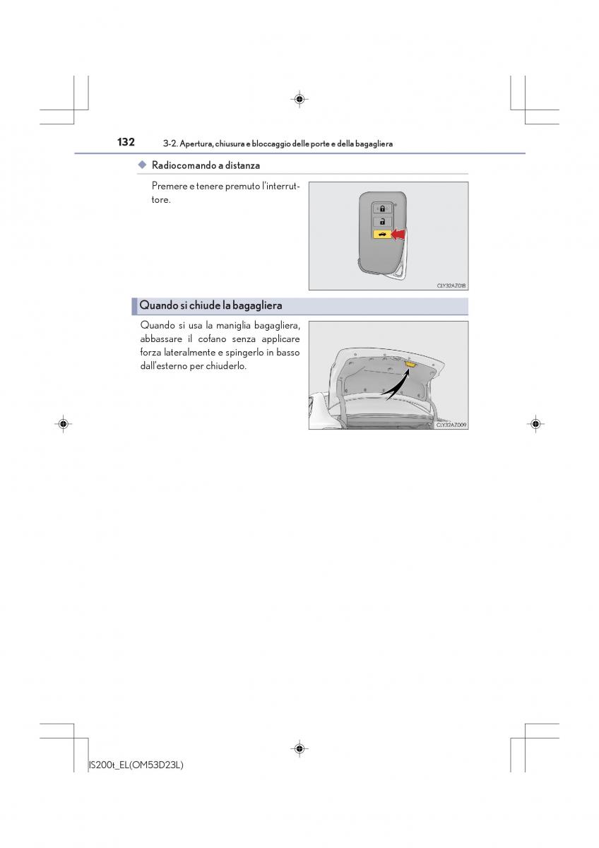 Lexus IS200t III 3 manuale del proprietario / page 132