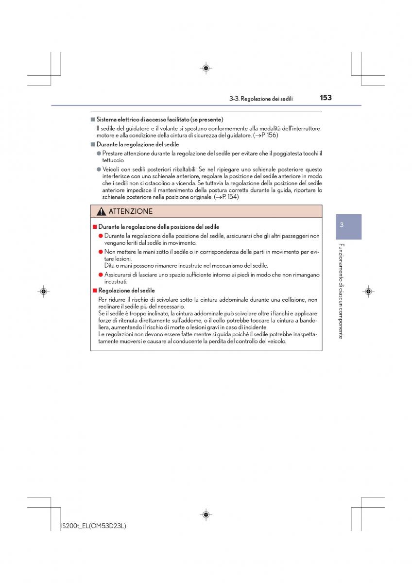 Lexus IS200t III 3 manuale del proprietario / page 153
