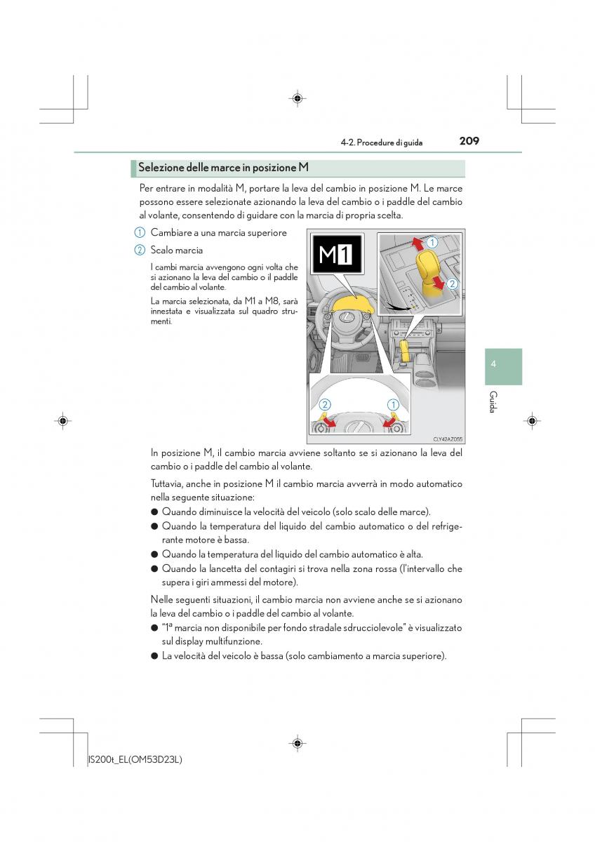 Lexus IS200t III 3 manuale del proprietario / page 209