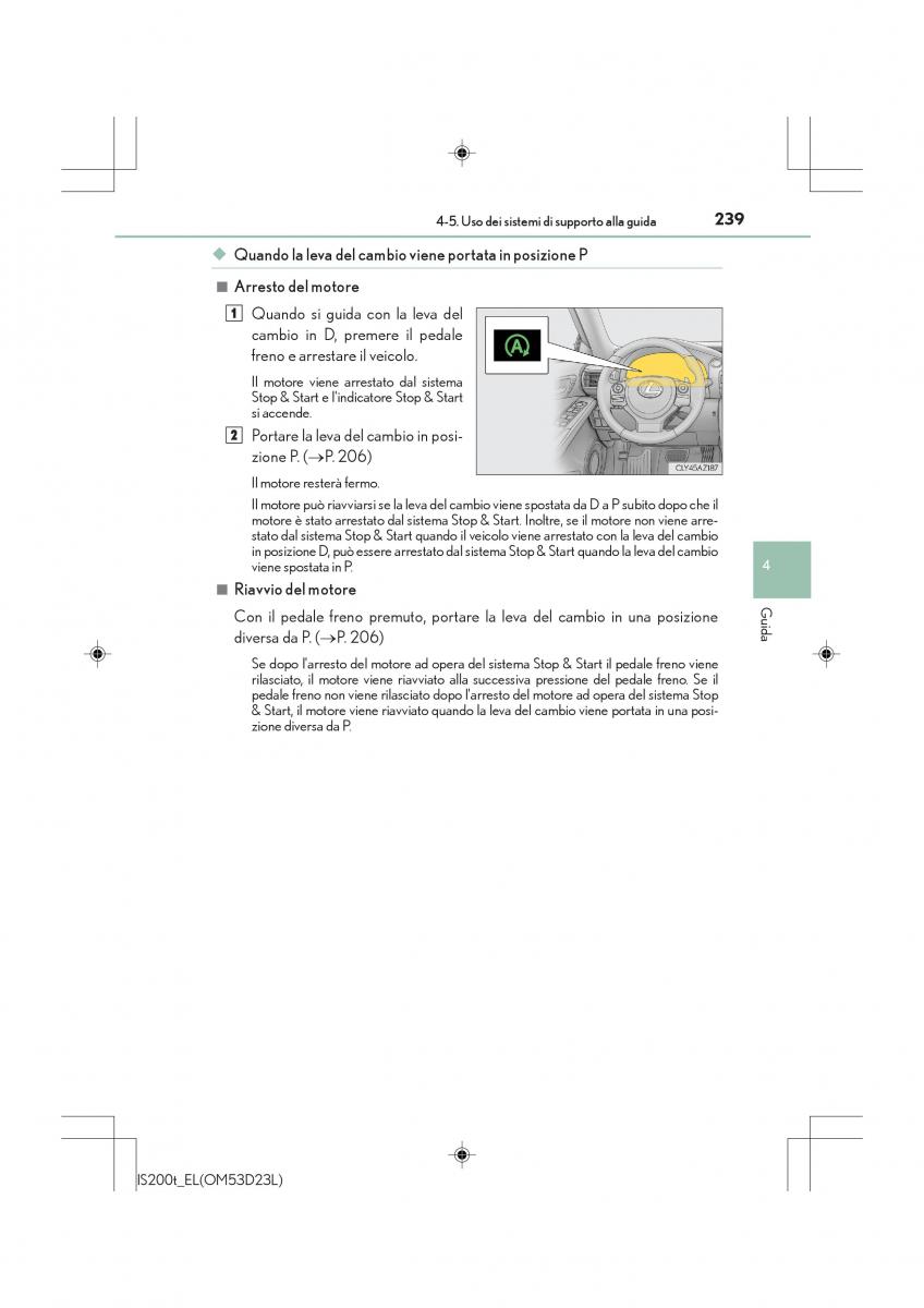 Lexus IS200t III 3 manuale del proprietario / page 239