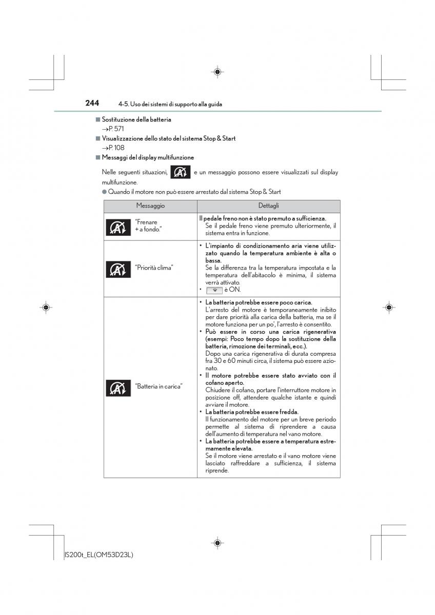 Lexus IS200t III 3 manuale del proprietario / page 244