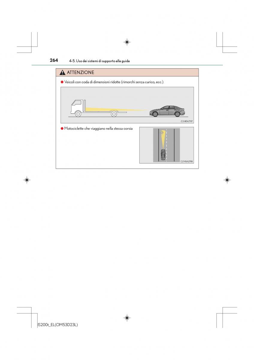 Lexus IS200t III 3 manuale del proprietario / page 264