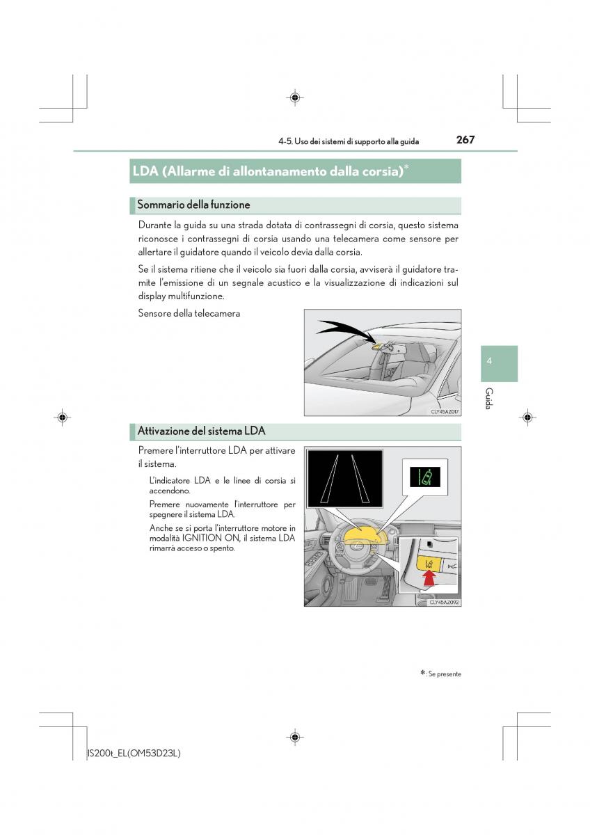 Lexus IS200t III 3 manuale del proprietario / page 267