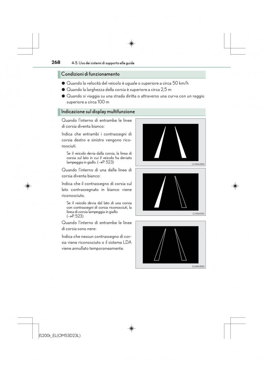 Lexus IS200t III 3 manuale del proprietario / page 268