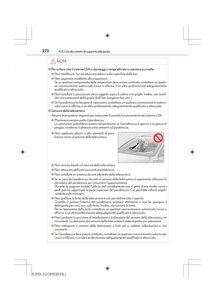 Lexus IS200t III 3 manuale del proprietario / page 272