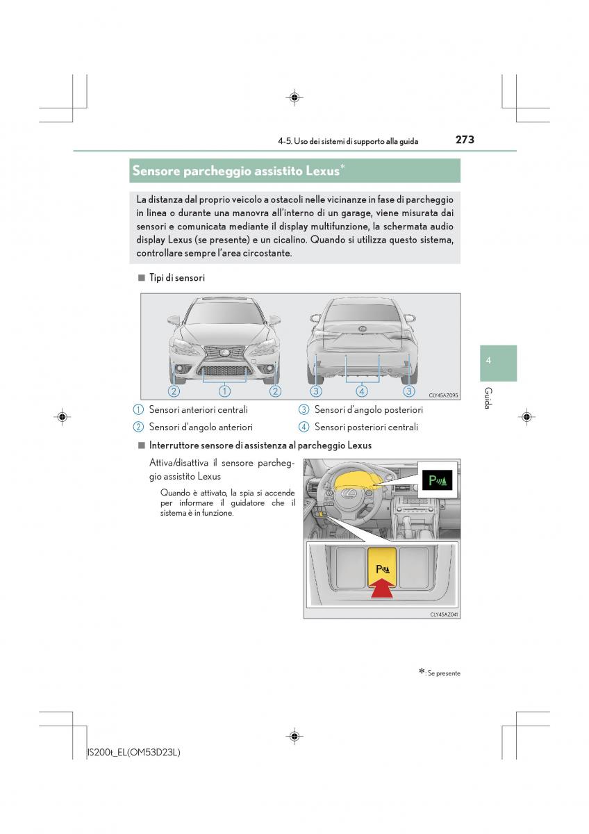 Lexus IS200t III 3 manuale del proprietario / page 273