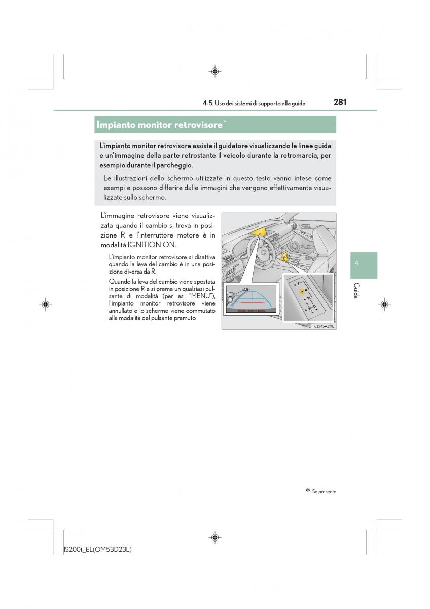 Lexus IS200t III 3 manuale del proprietario / page 281