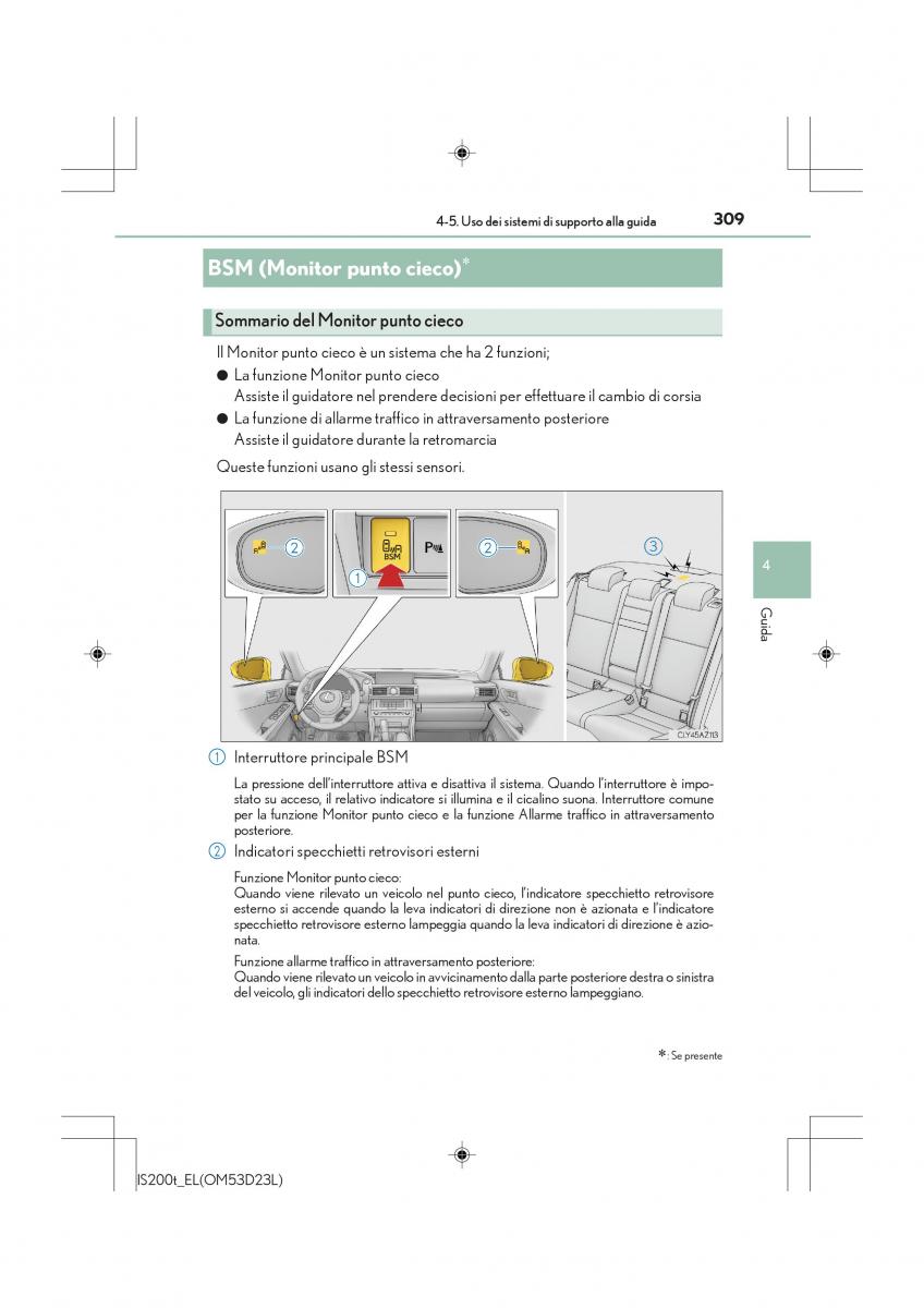 Lexus IS200t III 3 manuale del proprietario / page 309