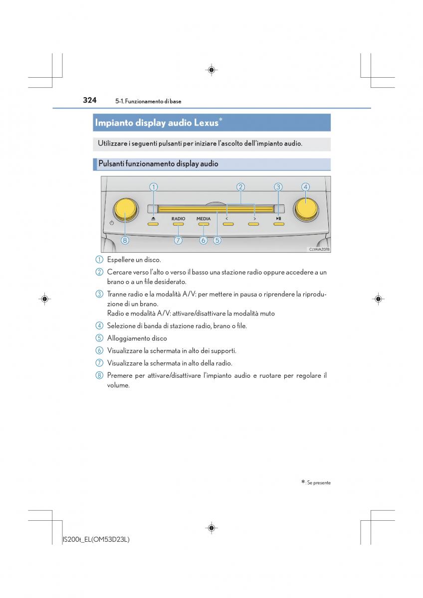 Lexus IS200t III 3 manuale del proprietario / page 324