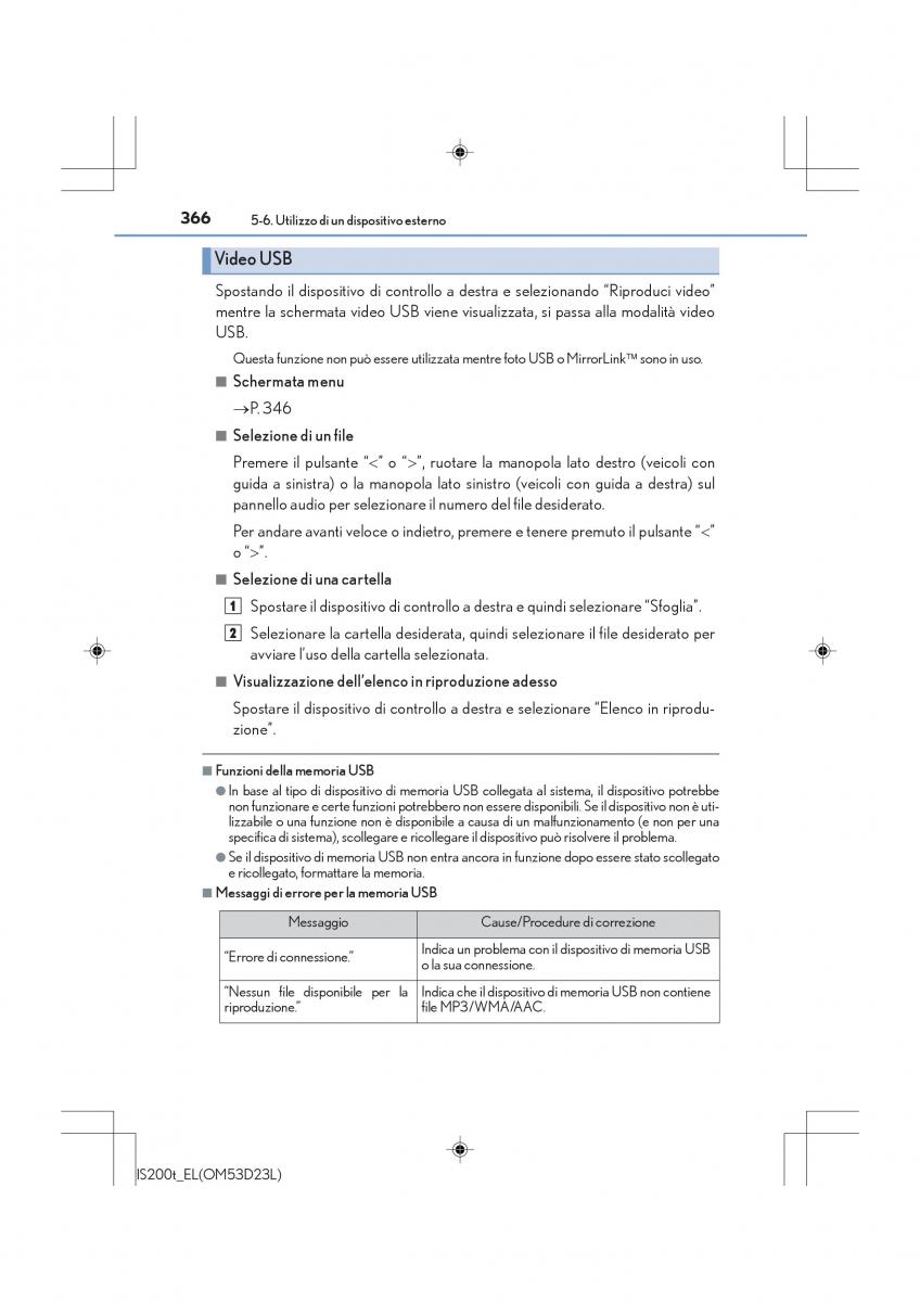 Lexus IS200t III 3 manuale del proprietario / page 366