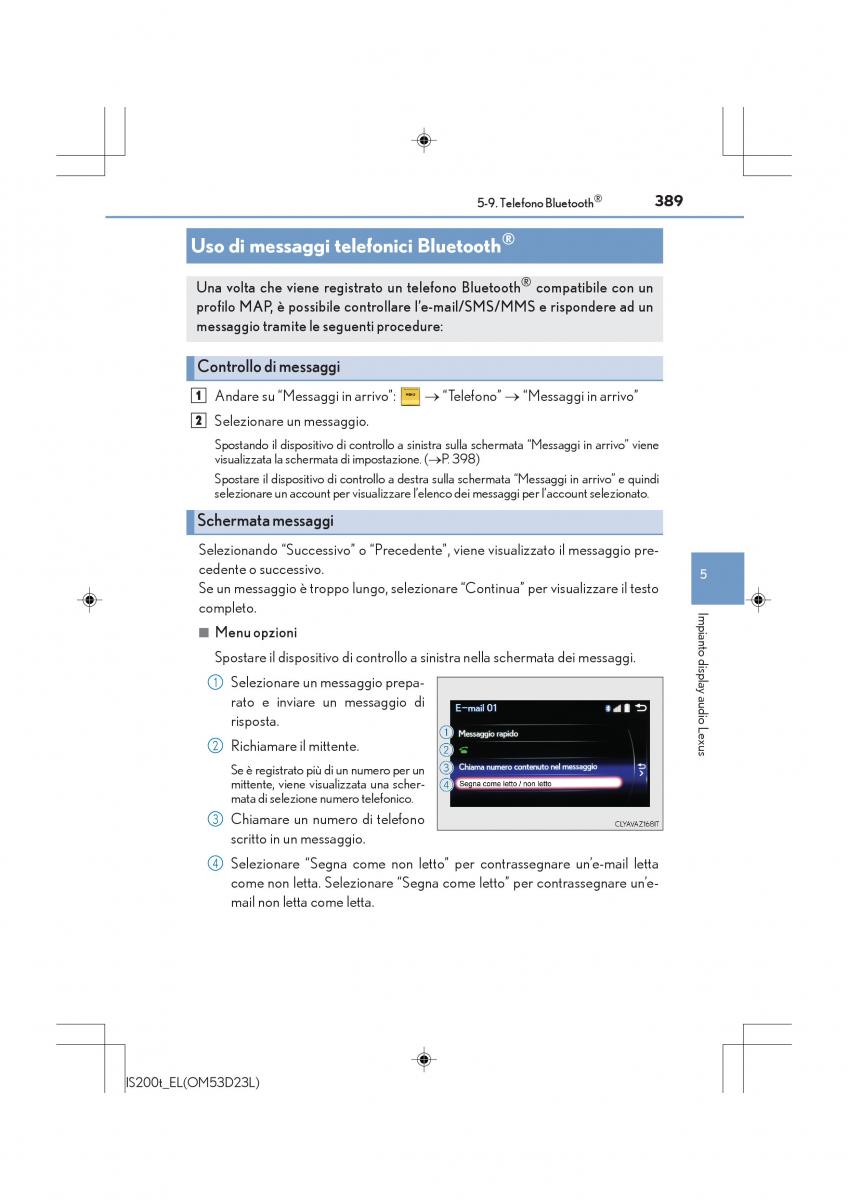 Lexus IS200t III 3 manuale del proprietario / page 389