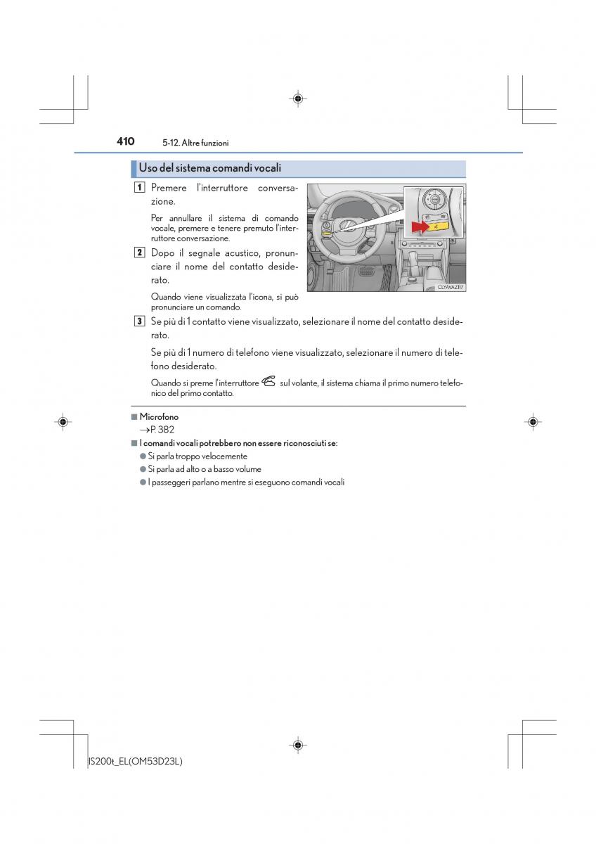 Lexus IS200t III 3 manuale del proprietario / page 410