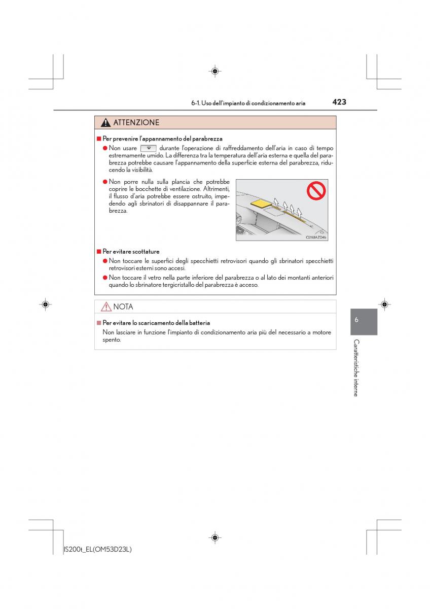 Lexus IS200t III 3 manuale del proprietario / page 423