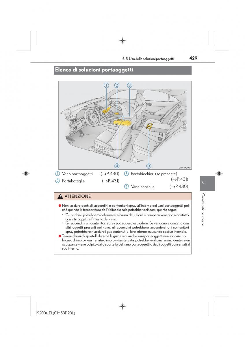 Lexus IS200t III 3 manuale del proprietario / page 429