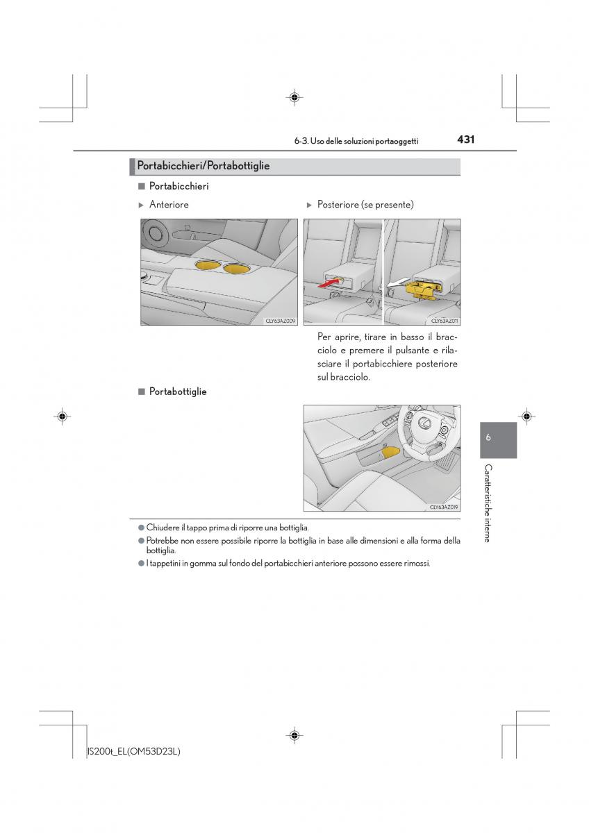 Lexus IS200t III 3 manuale del proprietario / page 431