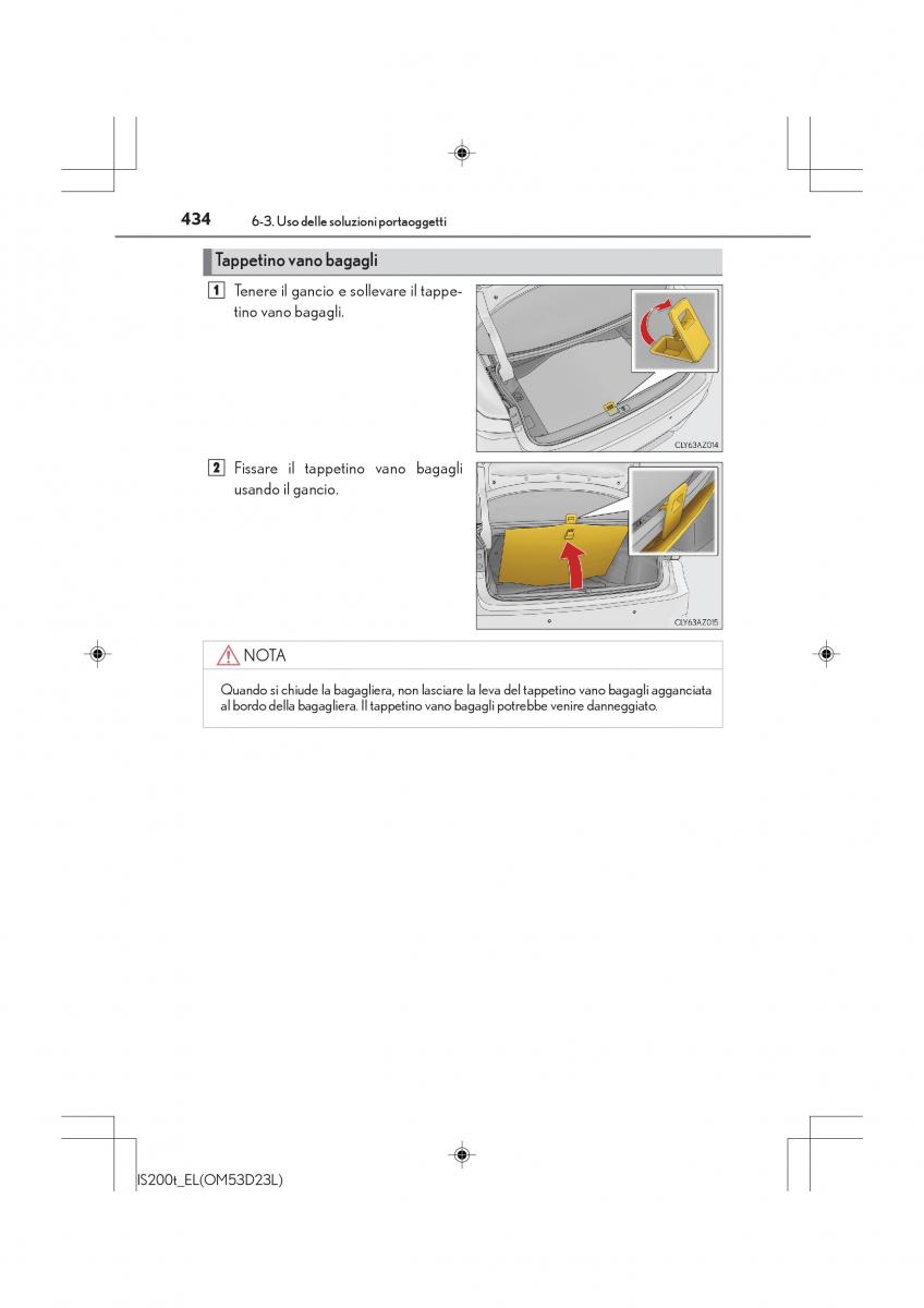 Lexus IS200t III 3 manuale del proprietario / page 434