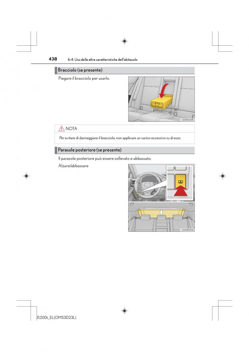 Lexus IS200t III 3 manuale del proprietario / page 438