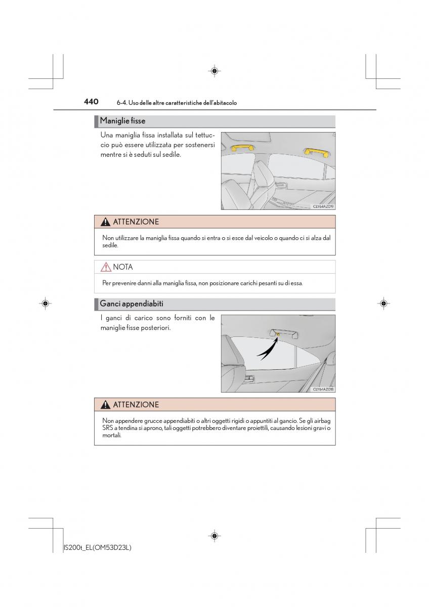 Lexus IS200t III 3 manuale del proprietario / page 440