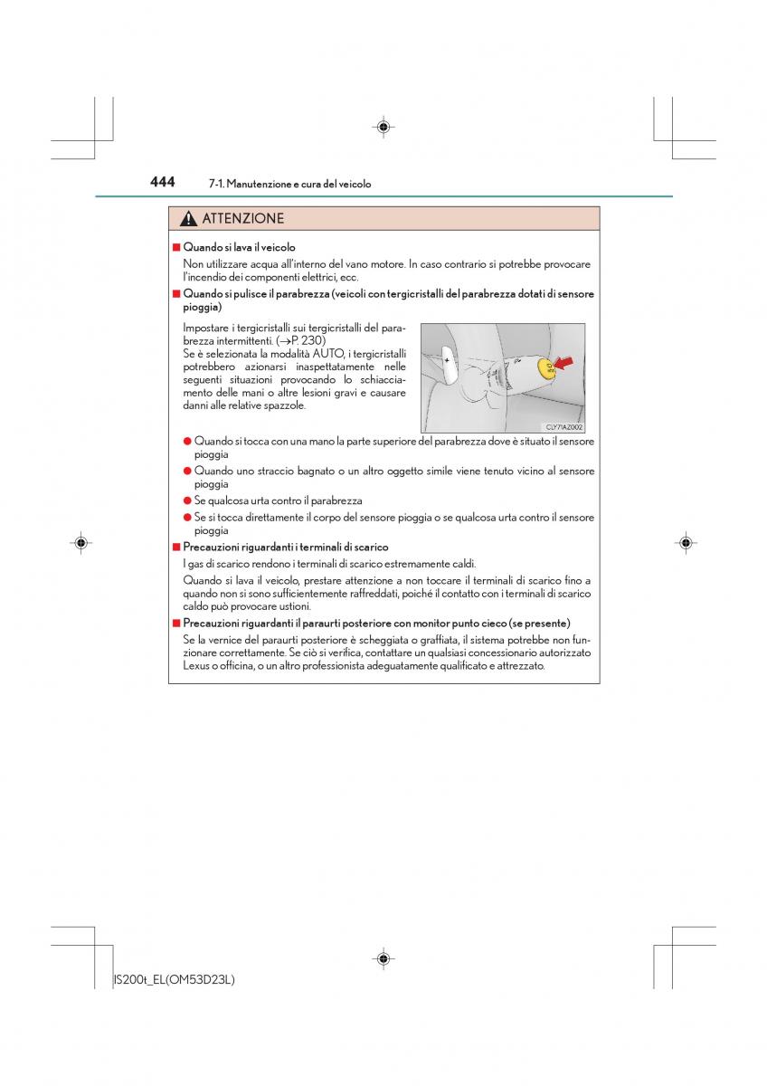 Lexus IS200t III 3 manuale del proprietario / page 444