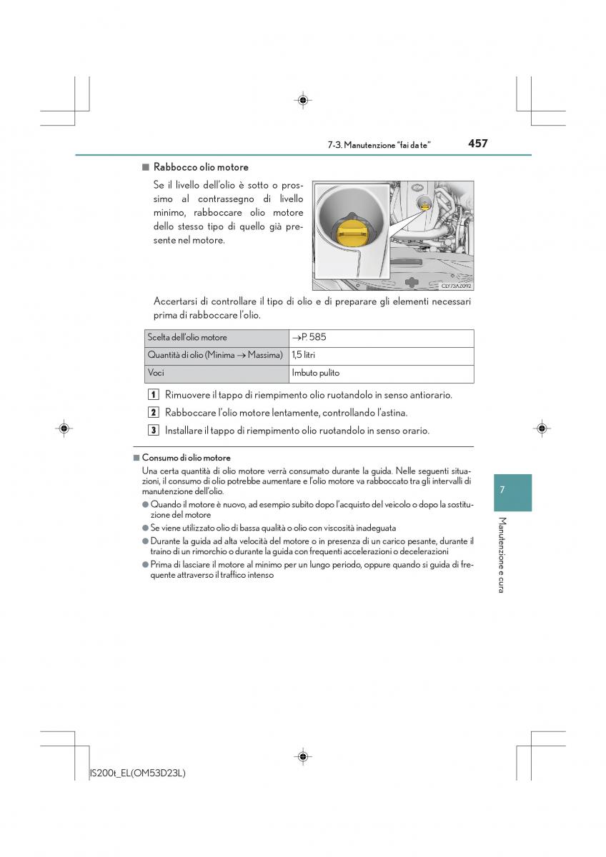 Lexus IS200t III 3 manuale del proprietario / page 457