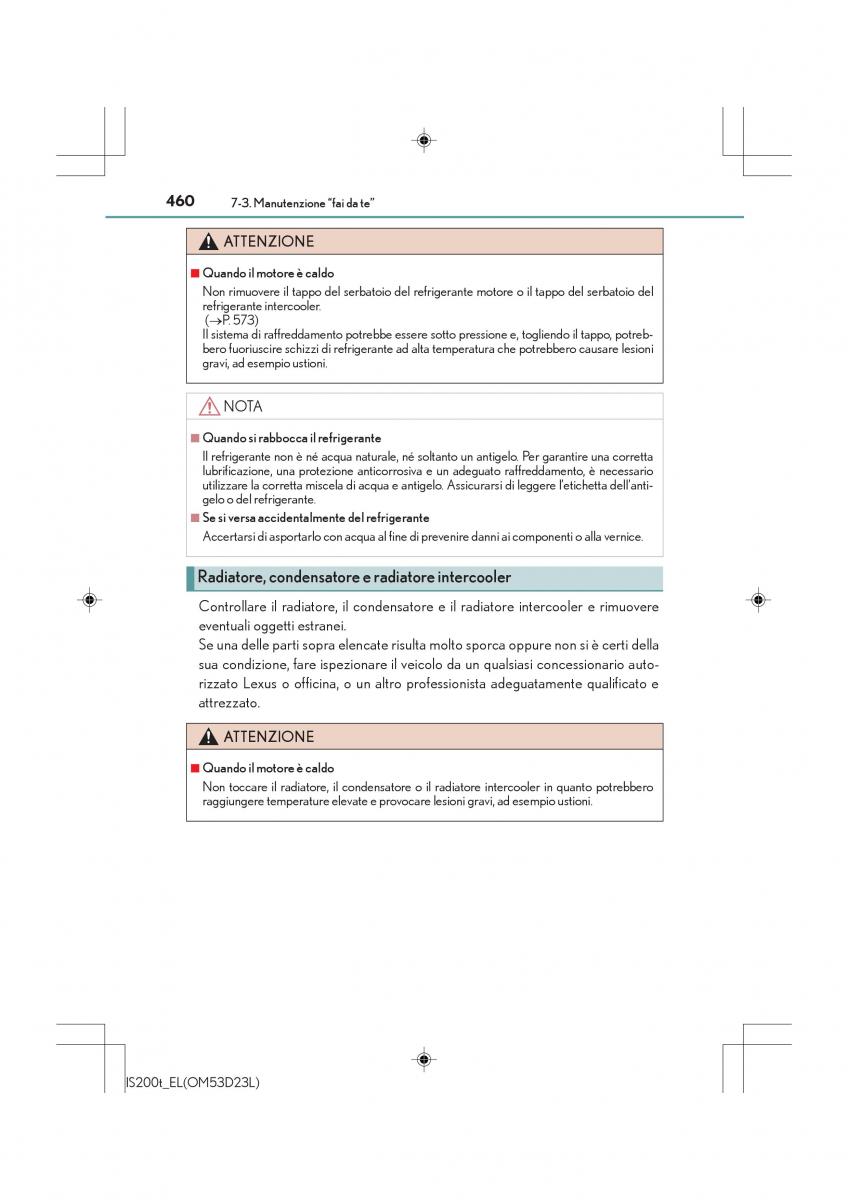 Lexus IS200t III 3 manuale del proprietario / page 460