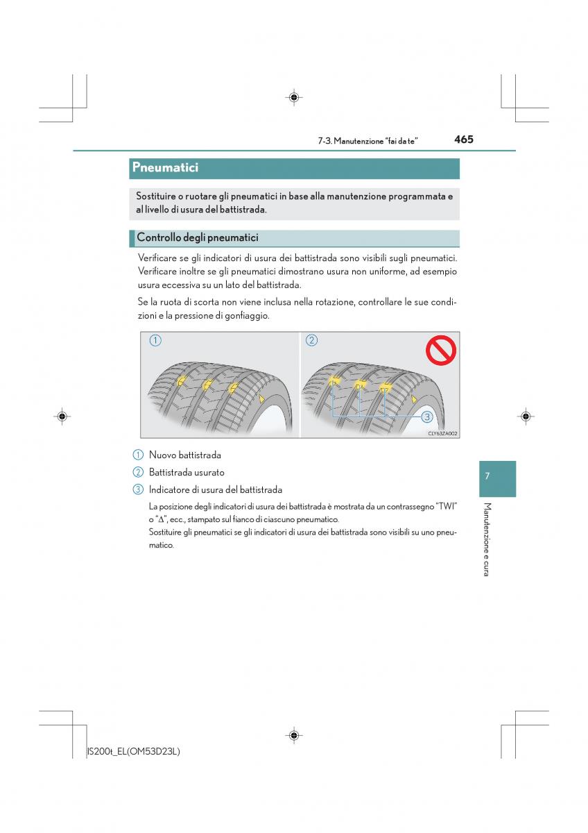 Lexus IS200t III 3 manuale del proprietario / page 465