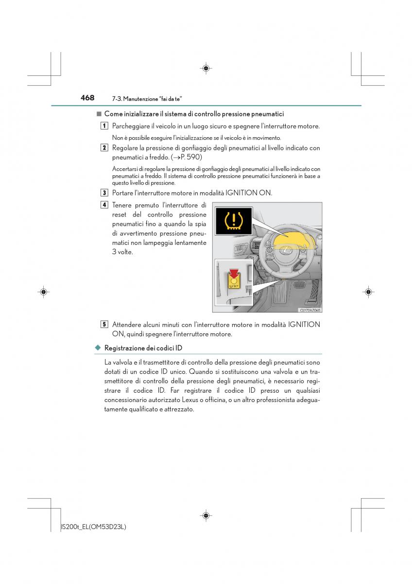 Lexus IS200t III 3 manuale del proprietario / page 468