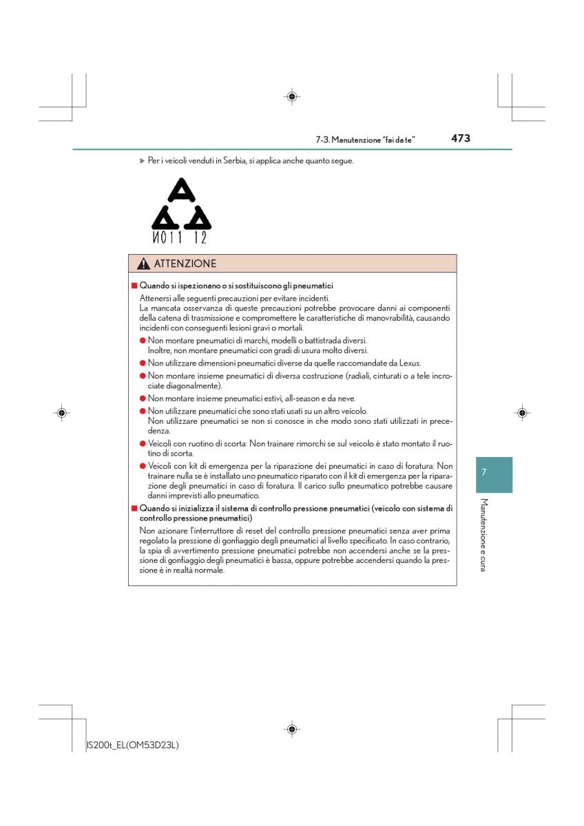 Lexus IS200t III 3 manuale del proprietario / page 473