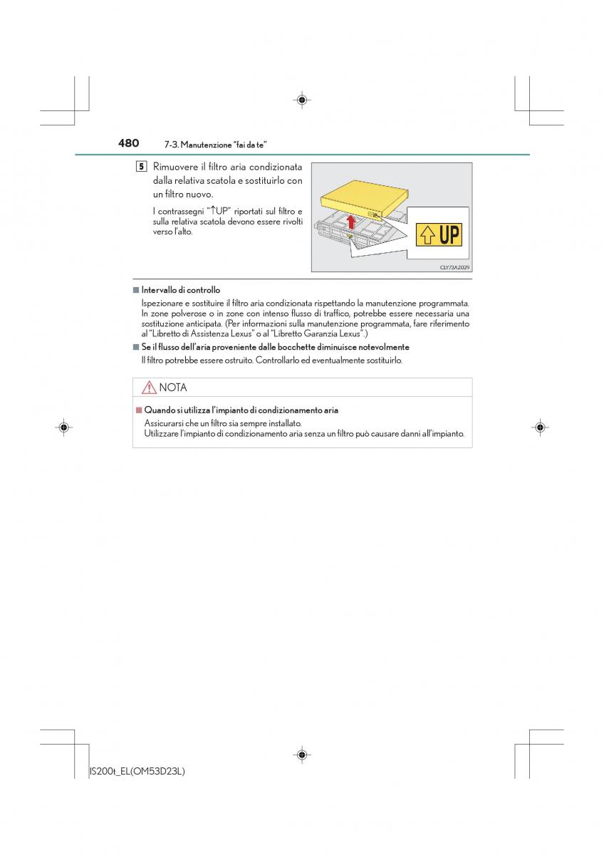 Lexus IS200t III 3 manuale del proprietario / page 480