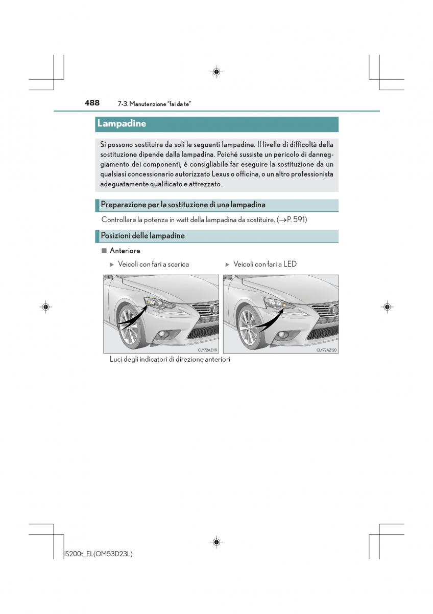 Lexus IS200t III 3 manuale del proprietario / page 488