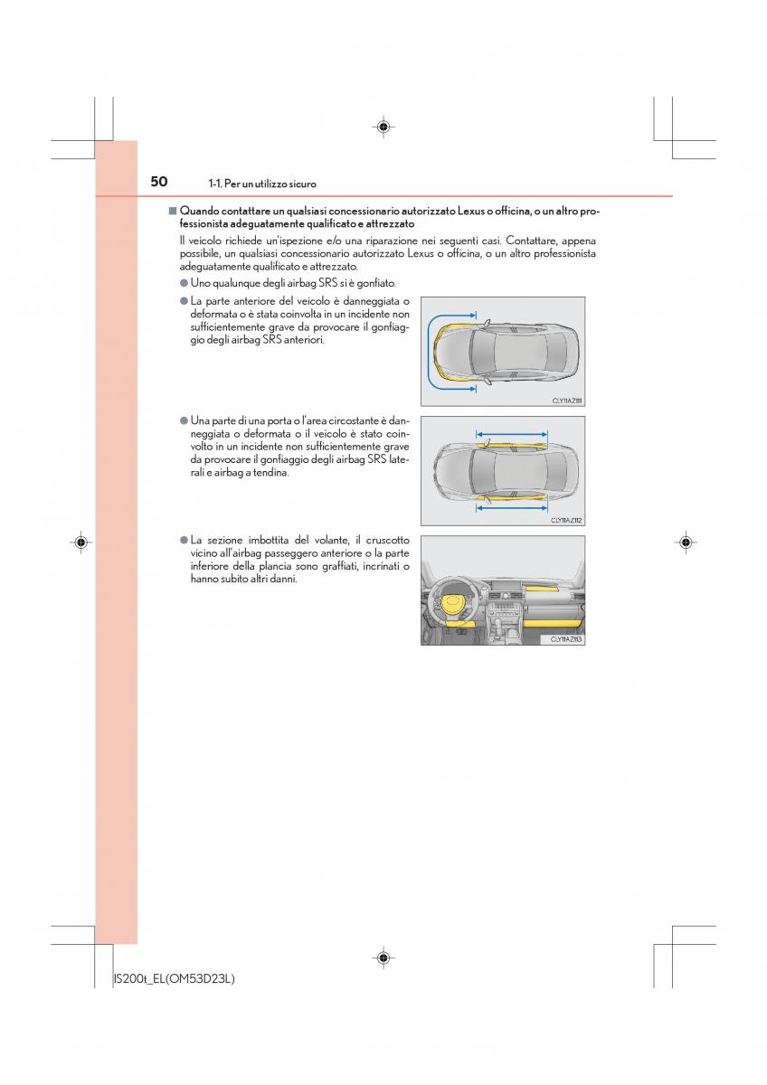 Lexus IS200t III 3 manuale del proprietario / page 50