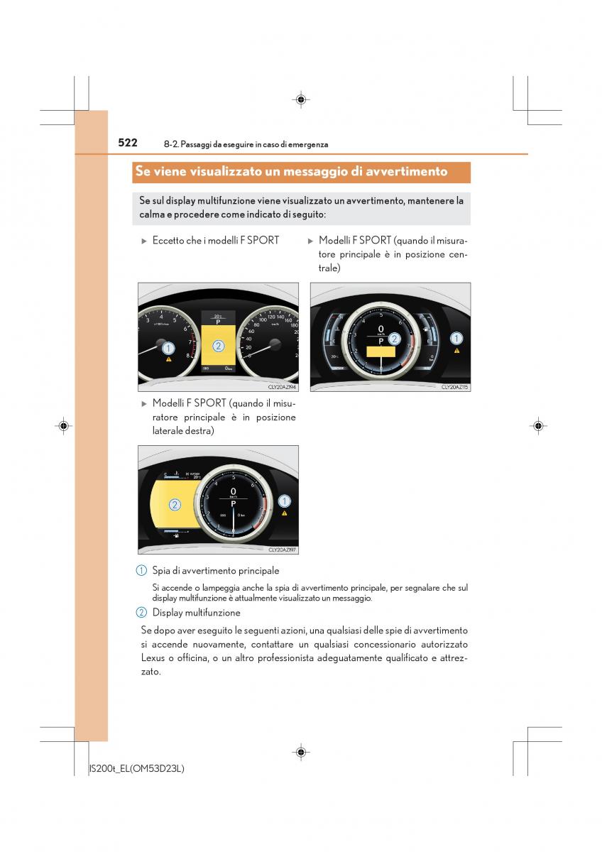 Lexus IS200t III 3 manuale del proprietario / page 522