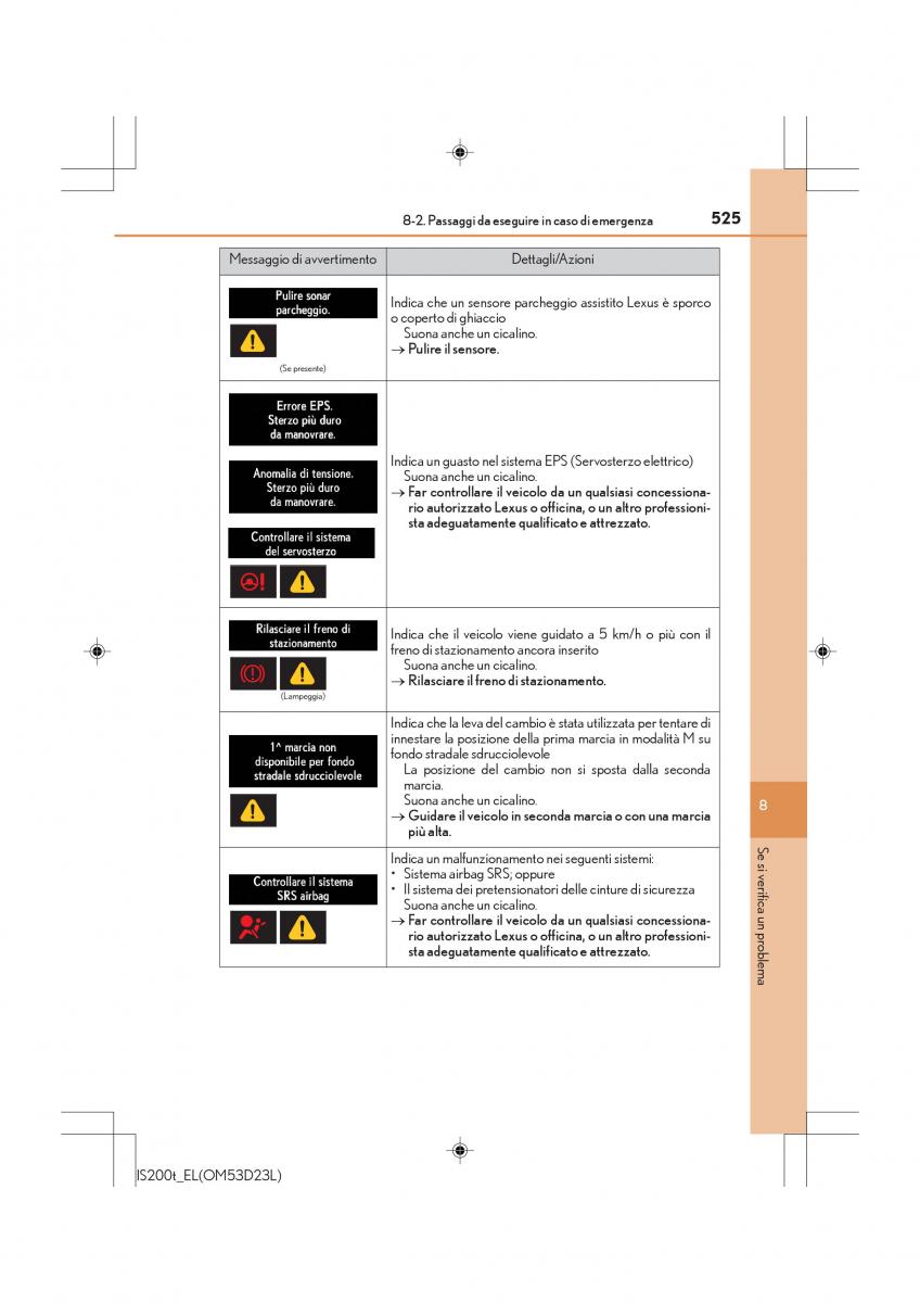 Lexus IS200t III 3 manuale del proprietario / page 525
