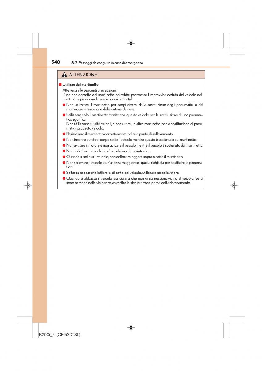 Lexus IS200t III 3 manuale del proprietario / page 540
