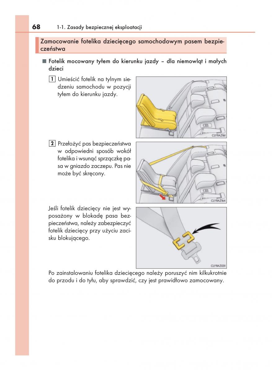 Lexus IS200t III 3 instrukcja obslugi / page 68