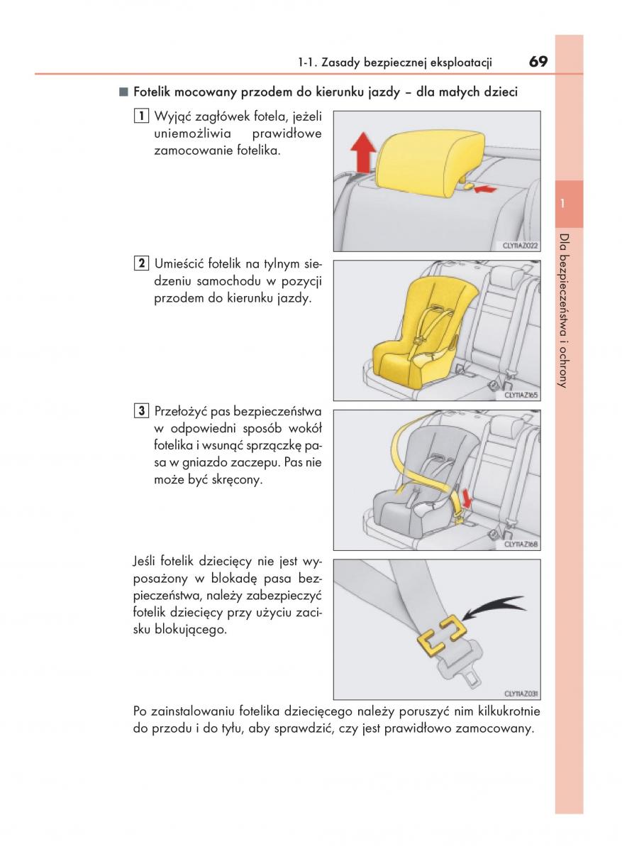 Lexus IS200t III 3 instrukcja obslugi / page 69