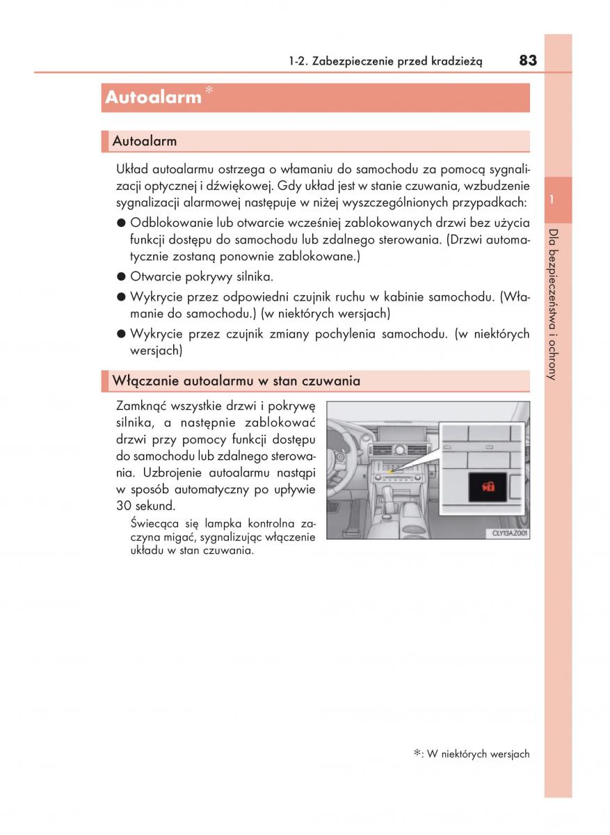 Lexus IS200t III 3 instrukcja obslugi / page 83