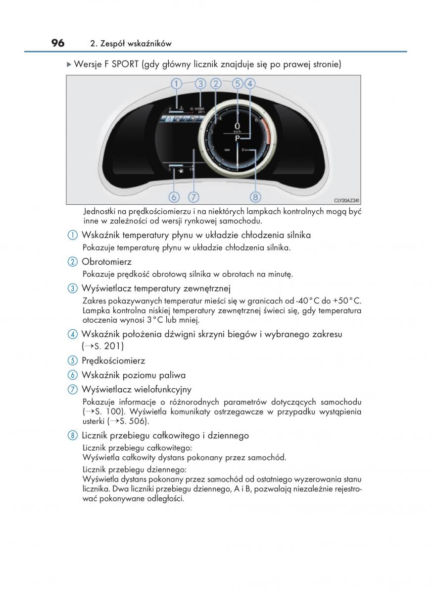 Lexus IS200t III 3 instrukcja obslugi / page 96