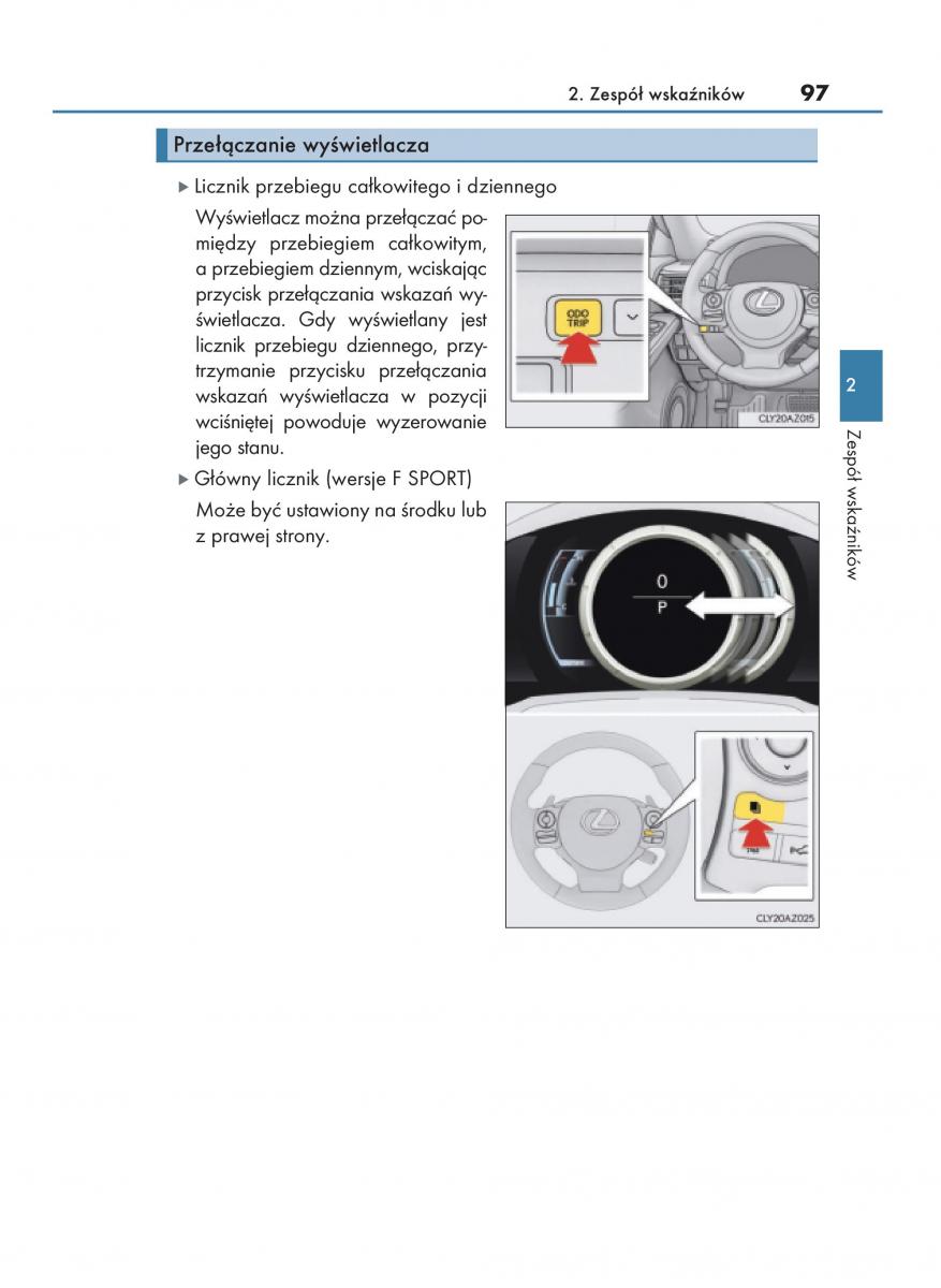 Lexus IS200t III 3 instrukcja obslugi / page 97