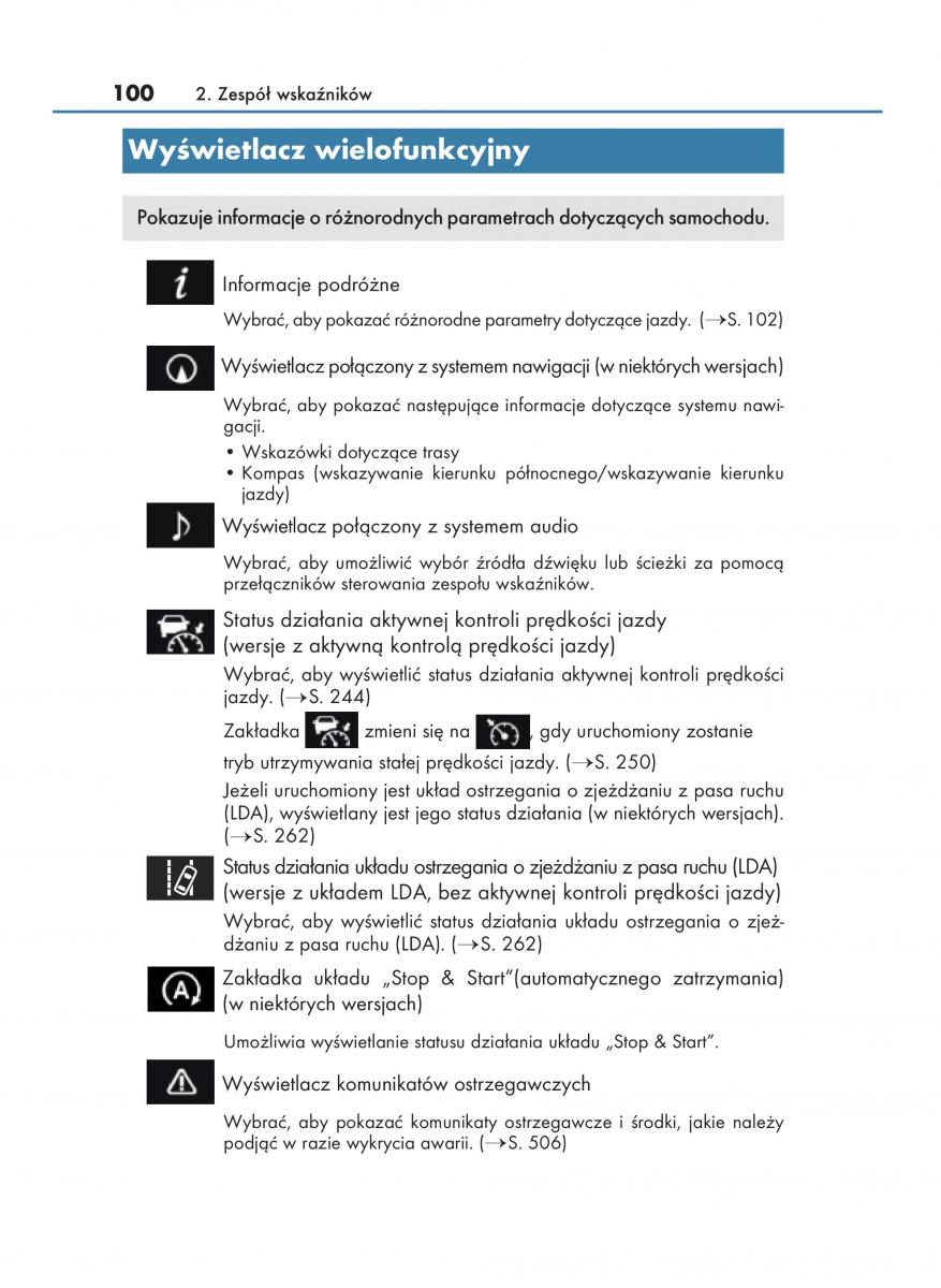 Lexus IS200t III 3 instrukcja obslugi / page 100