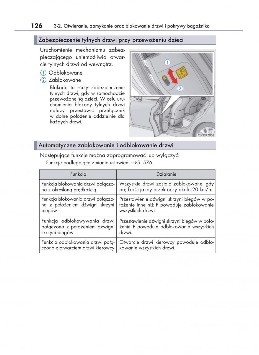 Lexus IS200t III 3 instrukcja obslugi / page 126