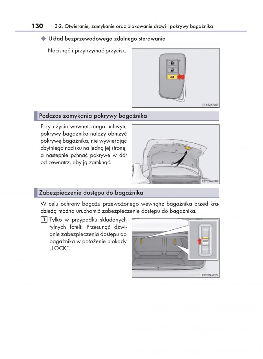 Lexus IS200t III 3 instrukcja obslugi / page 130