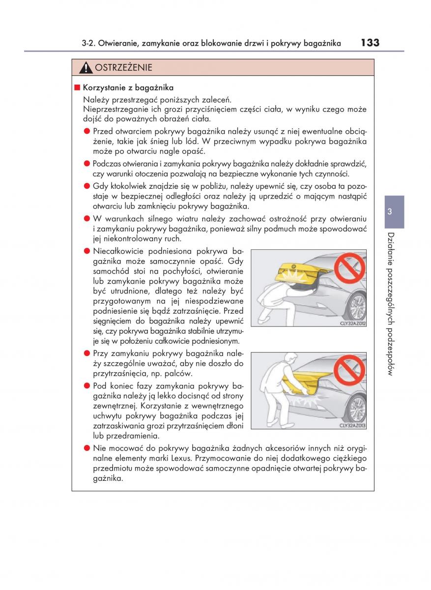 Lexus IS200t III 3 instrukcja obslugi / page 133