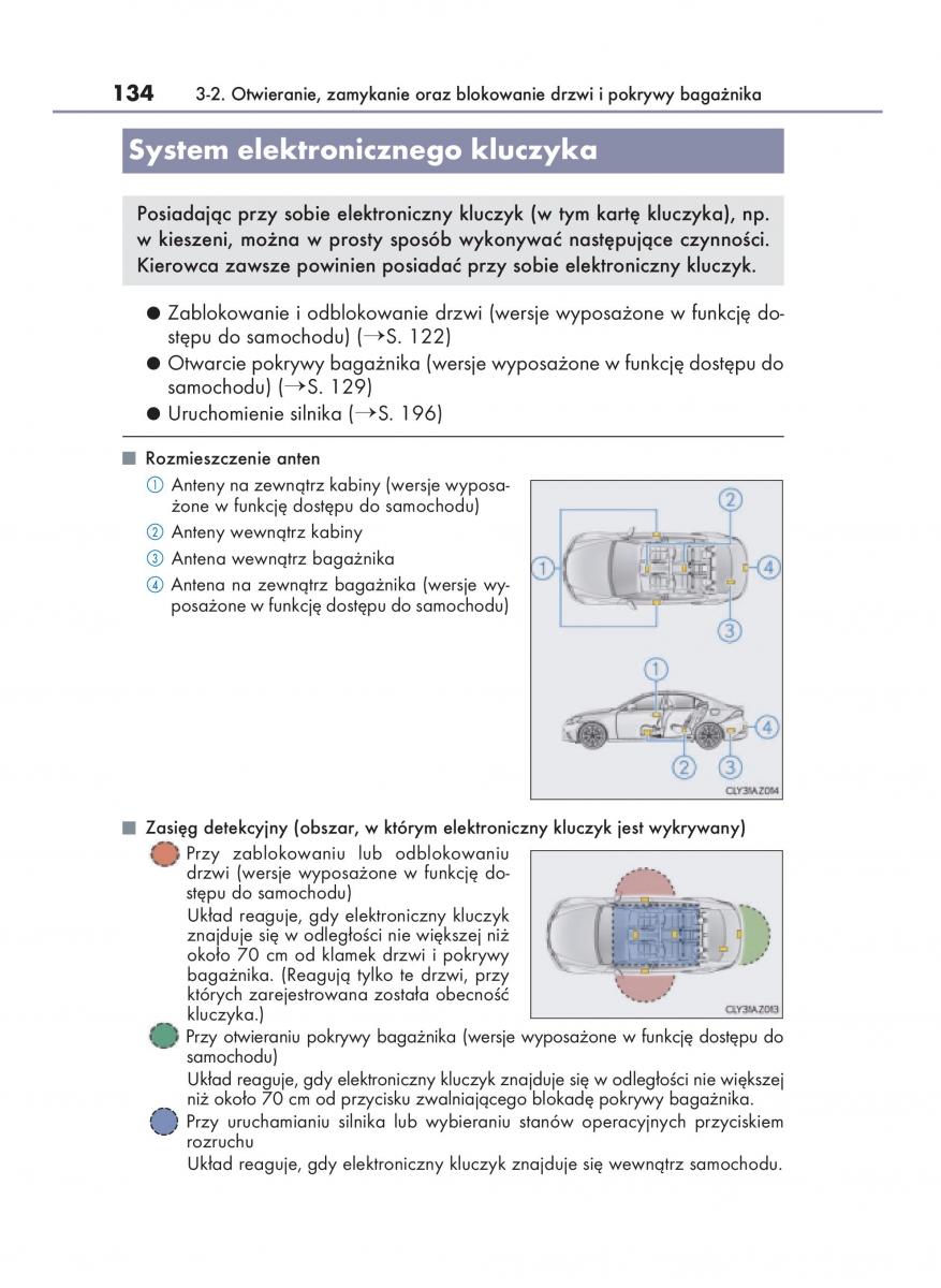 Lexus IS200t III 3 instrukcja obslugi / page 134