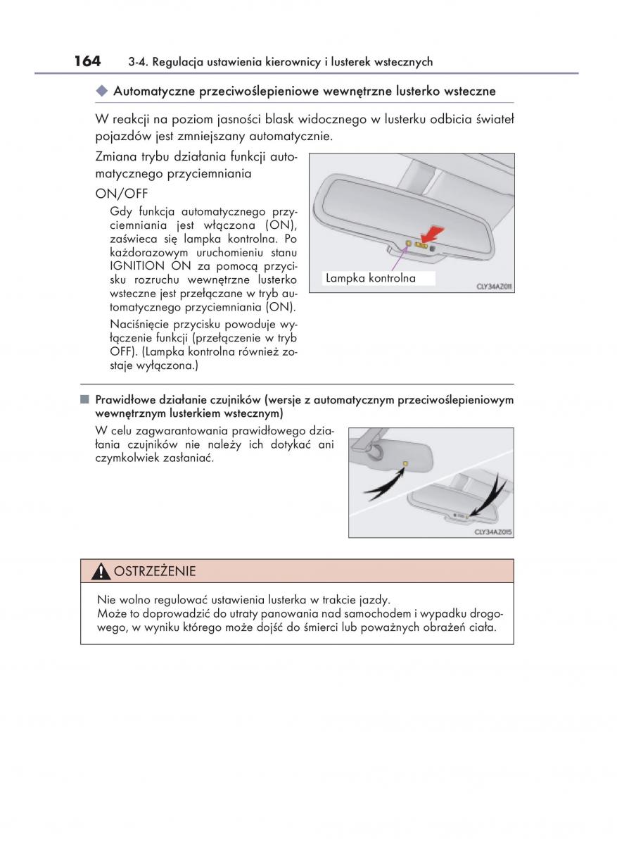 Lexus IS200t III 3 instrukcja obslugi / page 164