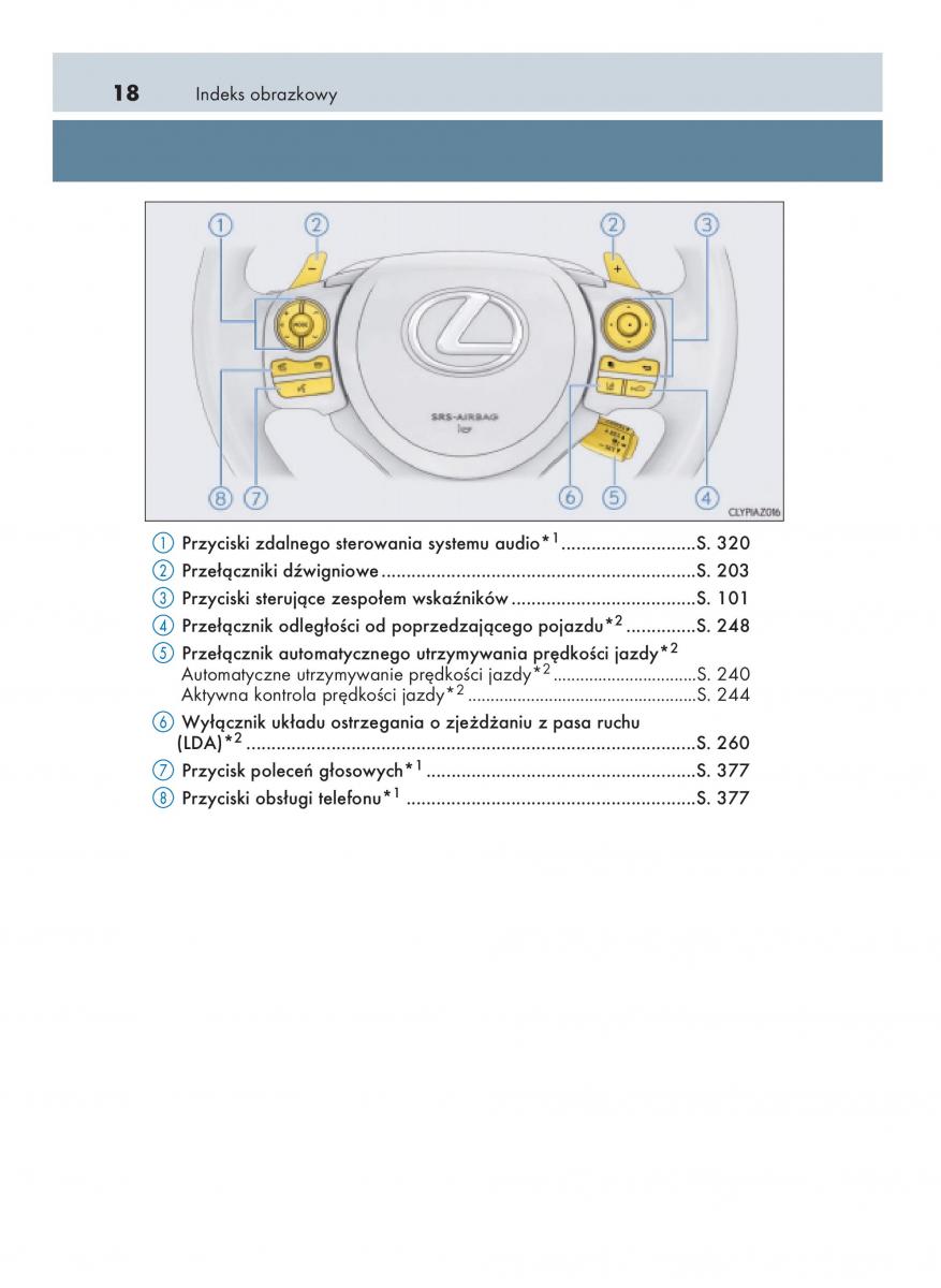 Lexus IS200t III 3 instrukcja obslugi / page 18